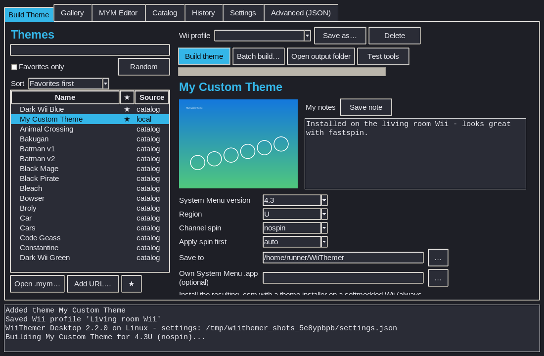 WiiThemer Desktop Build Theme tab